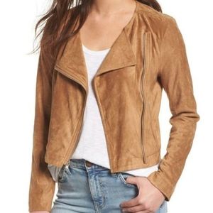 BB Dakota Allerton Brown Faux Suede Moto Jacket